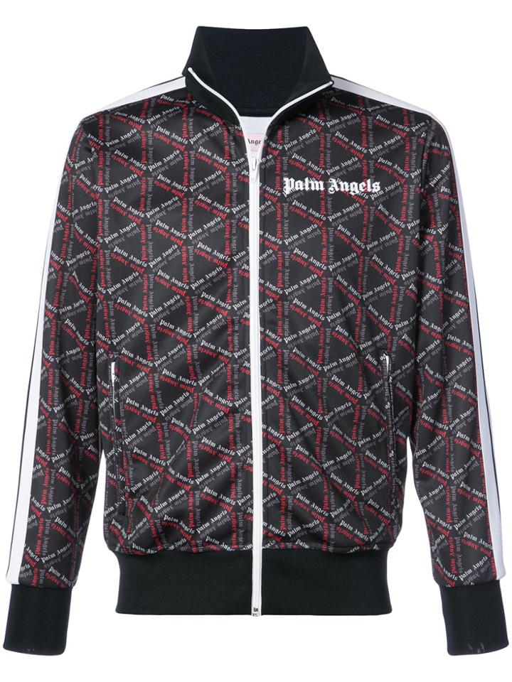 Palm Angels Geometric Logo Print Jacket - Black