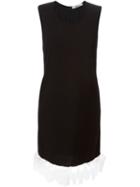 Givenchy Corrugated Hem Dress, Women's, Size: 36, Black, Silk/polyamide/wool