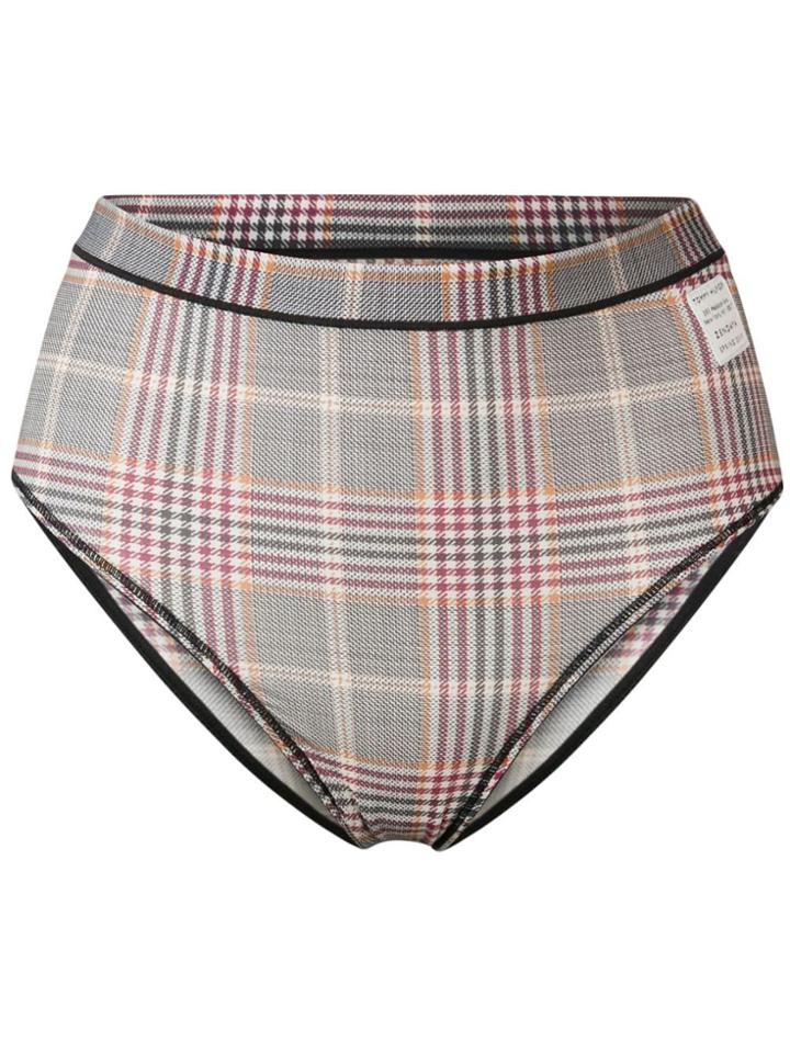 Tommy Hilfiger X Zendaya Checked Bikini Bottoms - Grey
