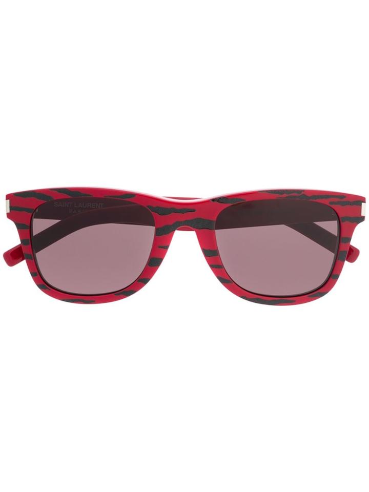 Saint Laurent Eyewear Sl 51 Tiger Sunglasses - Red