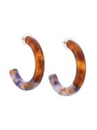 Lele Sadoughi Tortoiseshell Hoop Earrings - Purple