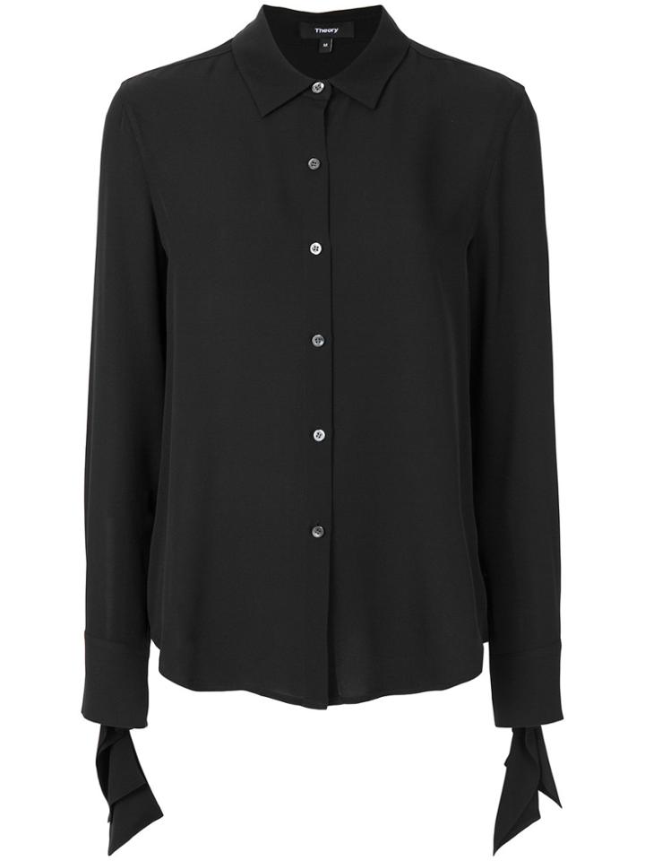 Theory Flared Cuff Shirt - Black
