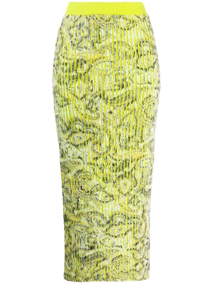 Y/project Printed High-waist Skirt - Green