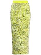 Y/project Printed High-waist Skirt - Green