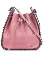 Valentino - Valentino Garavani Rockstud Bucket Bag - Women - Calf Leather/metal - One Size, Pink/purple, Calf Leather/metal