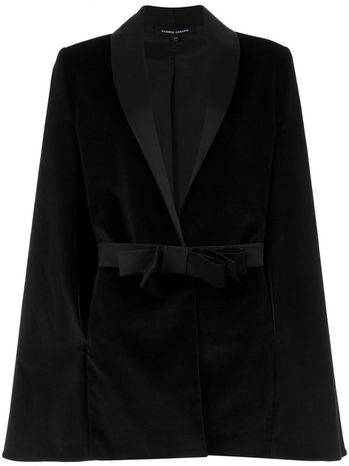 Gloria Coelho Tuxedo Cape - Black