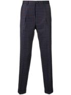 Ps Paul Smith Checked Tailored Trousers - Blue