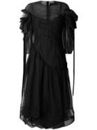 Simone Rocha Frilled Loose Dress - Black