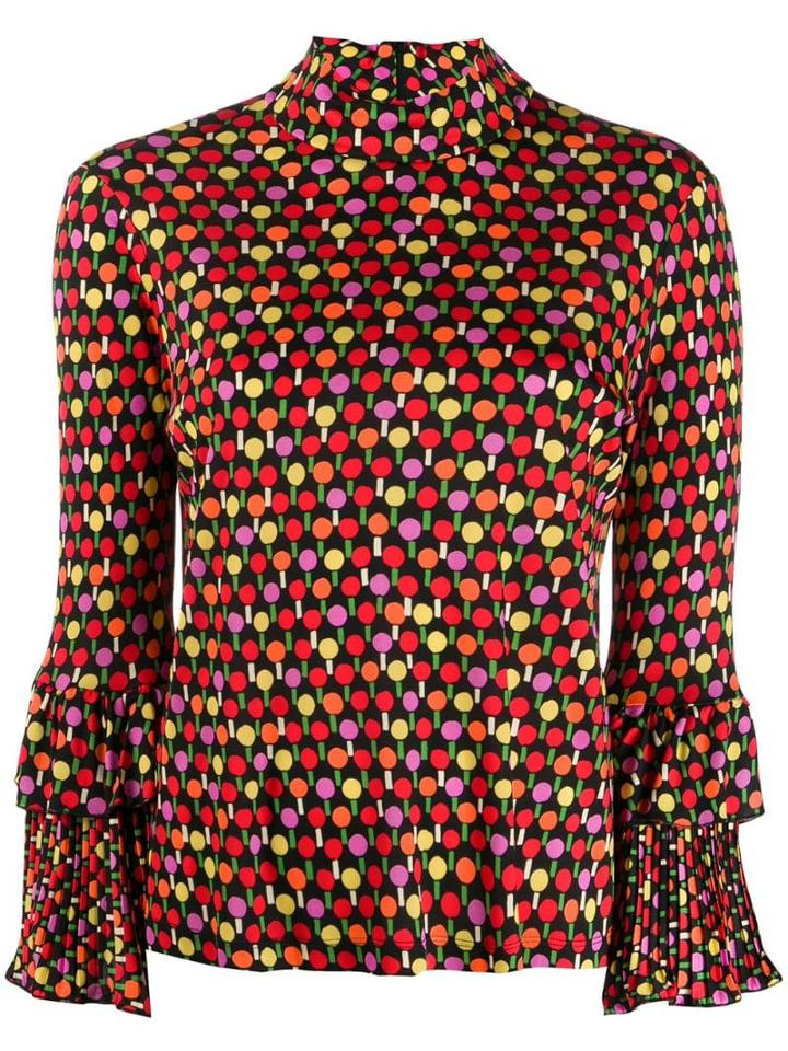 La Doublej Ruffled Cuff Blouse - Red