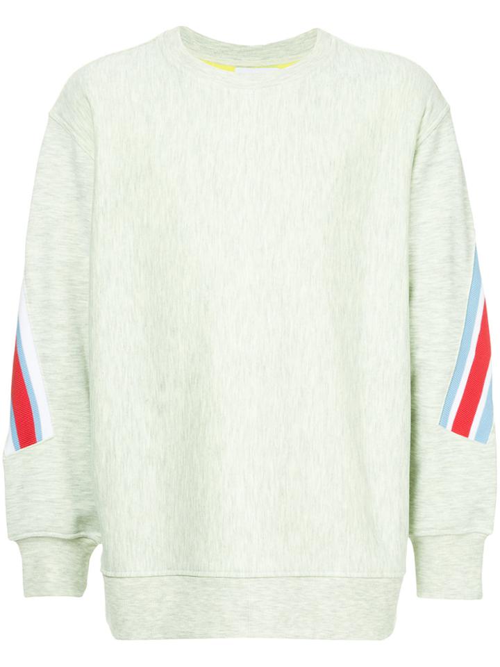 Facetasm Stripe Sleeve Sweatshirt - Yellow & Orange