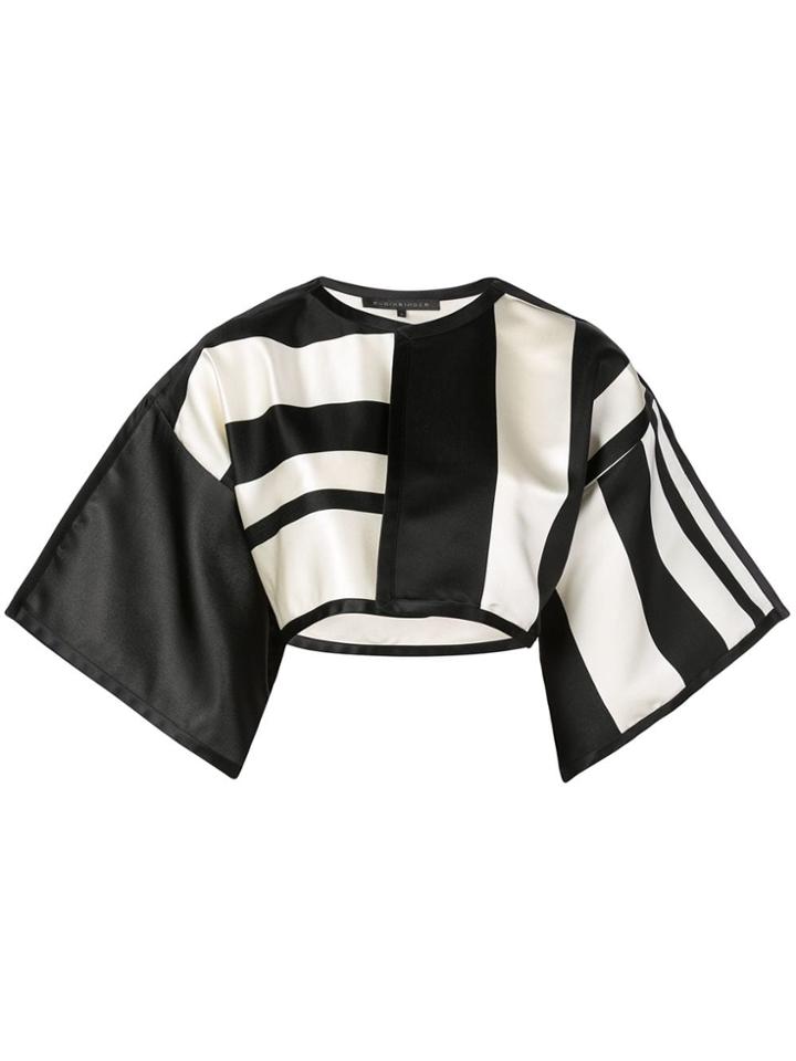 Rubin Singer Cropped Stripe Jacket - Black