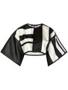 Rubin Singer Cropped Stripe Jacket - Black