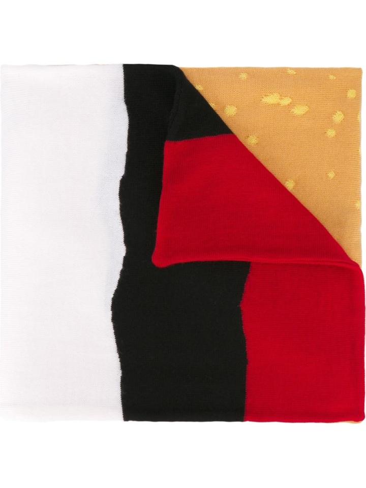 Moschino 'it's Lit' Intarsia Knit Scarf