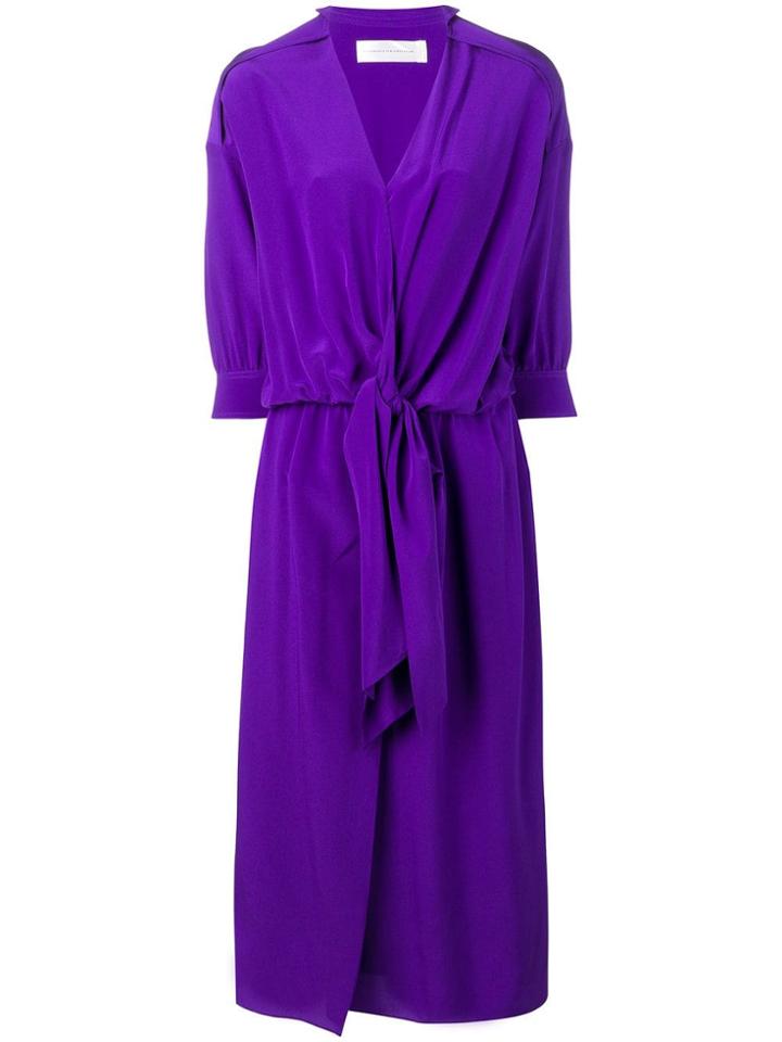 Victoria Victoria Beckham Tie Waist Dress - Purple