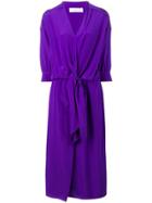 Victoria Victoria Beckham Tie Waist Dress - Purple