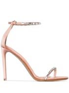 Alexandre Vauthier Carla 100 Crystal Embellished Sandals - Brown
