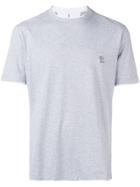 Brunello Cucinelli Chest Logo T-shirt - Grey