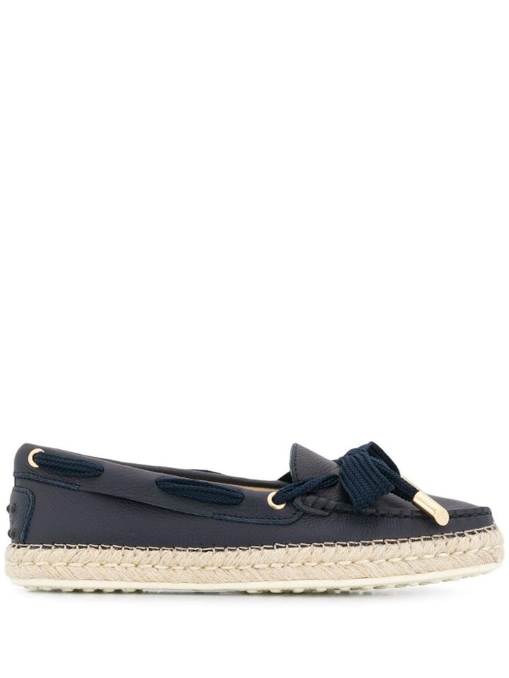 Tod's Bow Detail Loafers - Blue