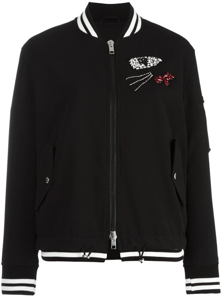 Ermanno Scervino Embellished Bomber Jacket - Black