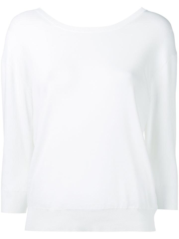 Le Ciel Bleu - Soubari 2way Knit Top - Women - Polyester/rayon - 36, White, Polyester/rayon