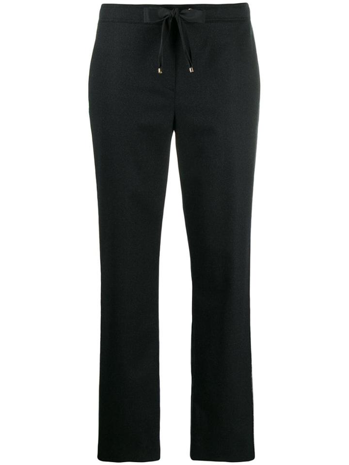 Les Copains Metallic Stripe Straight-leg Trousers - Blue