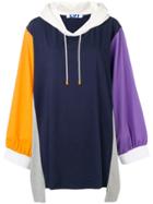 Sjyp Multipatched Hoodie Dress - Blue