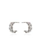 Suzanne Kalan 18kt White Gold Fireworks Diamond Hoop Earrings