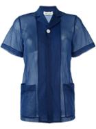 Comme Des Garçons Pre-owned Sheer Shortsleeved Shirt - Blue
