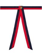 Gucci Striped Neck Bow With Feline - Blue