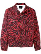 Calvin Klein 205w39nyc Print Denim Jacket - Red