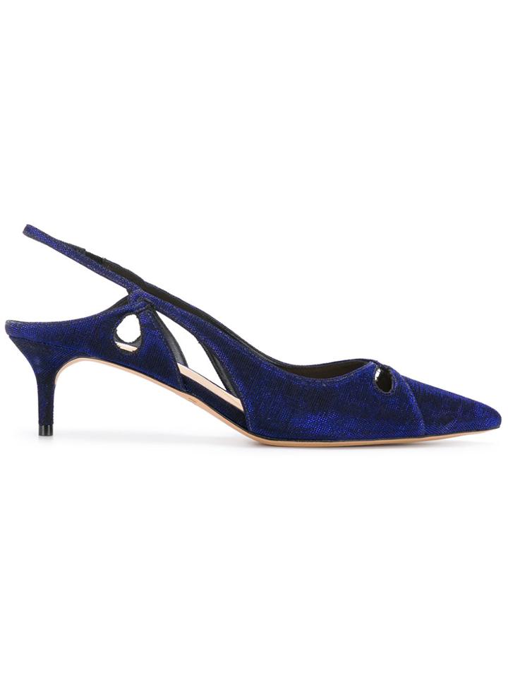 Alexandre Birman Nanny Sling-back Pumps - Blue