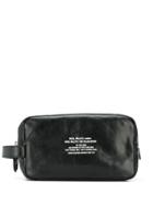 Diesel Pouchh Distressed-leather Wash-bag - Black