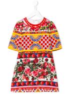 Dolce & Gabbana Kids Printed T-shirt Dress, Girl's, Size: 6 Yrs, Red