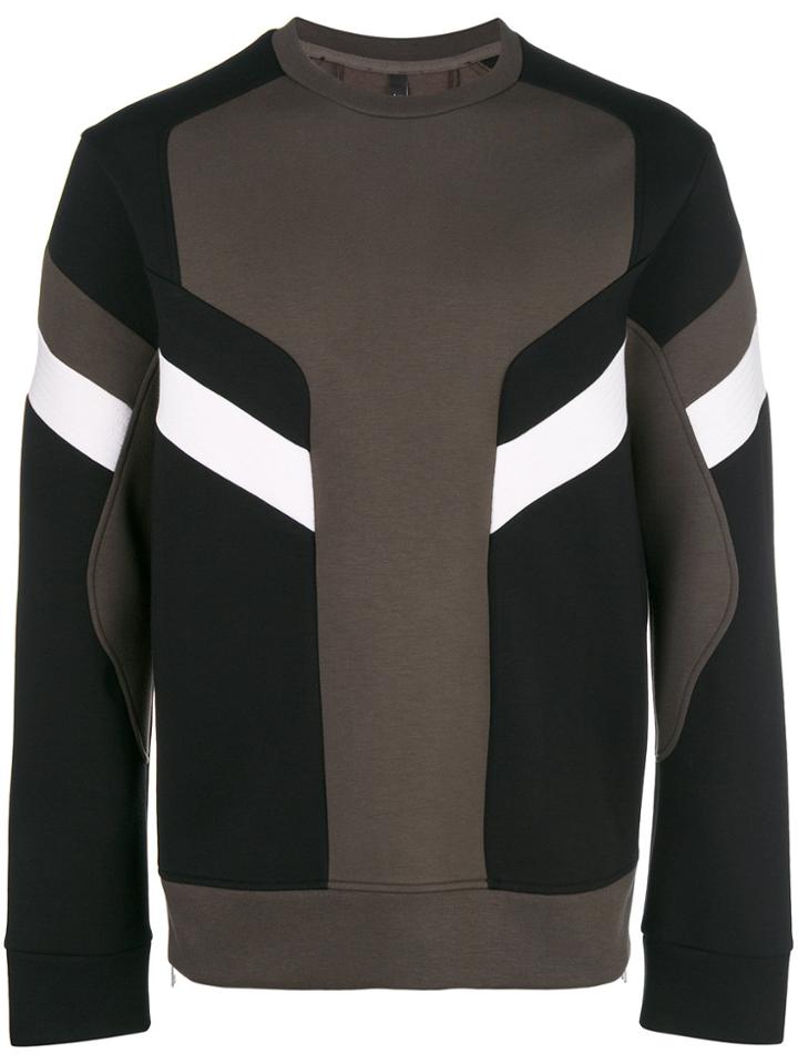 Neil Barrett Modernist Colour Block Sweatshirt - Grey