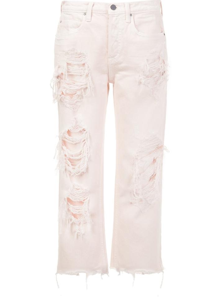 Alexander Wang Distressed Cropped Jeans - Pink & Purple