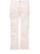 Alexander Wang Distressed Cropped Jeans - Pink & Purple