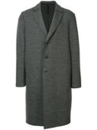 Harris Wharf London Herringbone Single-breasted Coat - Grey
