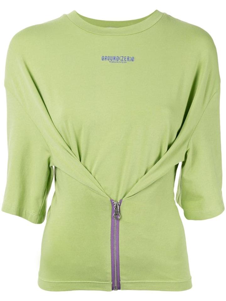 Ground Zero Zipped T-shirt - Green