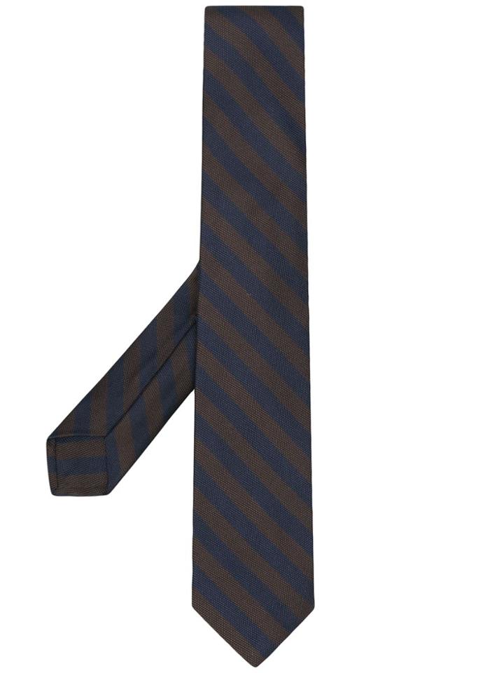 Barba Striped Bow Tie - Blue