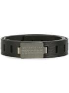 Maison Margiela Cut Out Detail Belt, Men's, Size: 95, Black, Leather