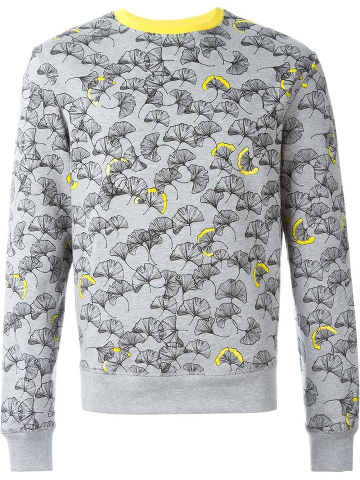 Carven Ginkgo Flower Print Sweatshirt
