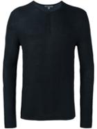 John Varvatos Fine-knit T-shirt, Men's, Size: Medium, Black, Silk/cotton