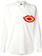 Comme Des Garçons Homme Plus Lips Motif Shirt - White