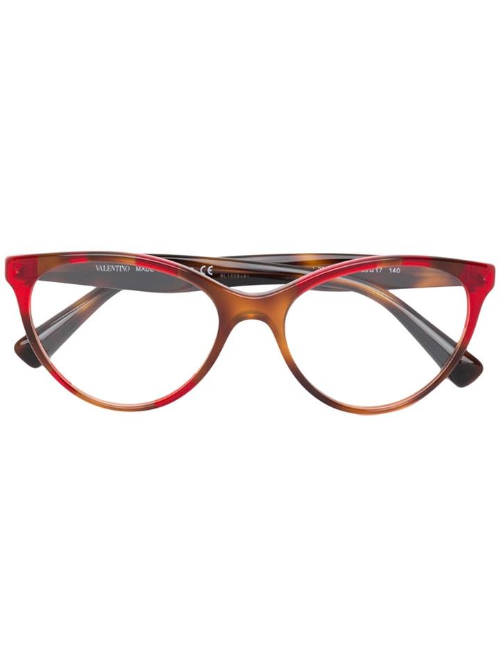 Valentino Eyewear Cat Eye Shaped Glasses - Red