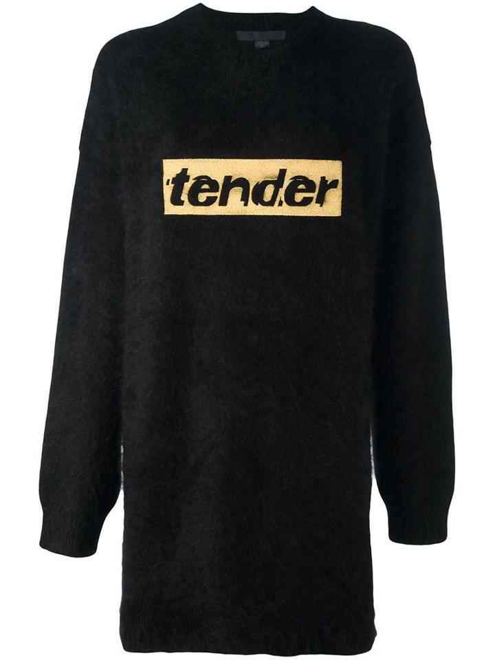 Alexander Wang Tender Embroidered Jumper, Women's, Size: Xs, Black, Nylon/angora/wool