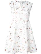 Carven - Sleeveless Floral Print Dress - Women - Silk/polyester/acetate - 40, Women's, White, Silk/polyester/acetate