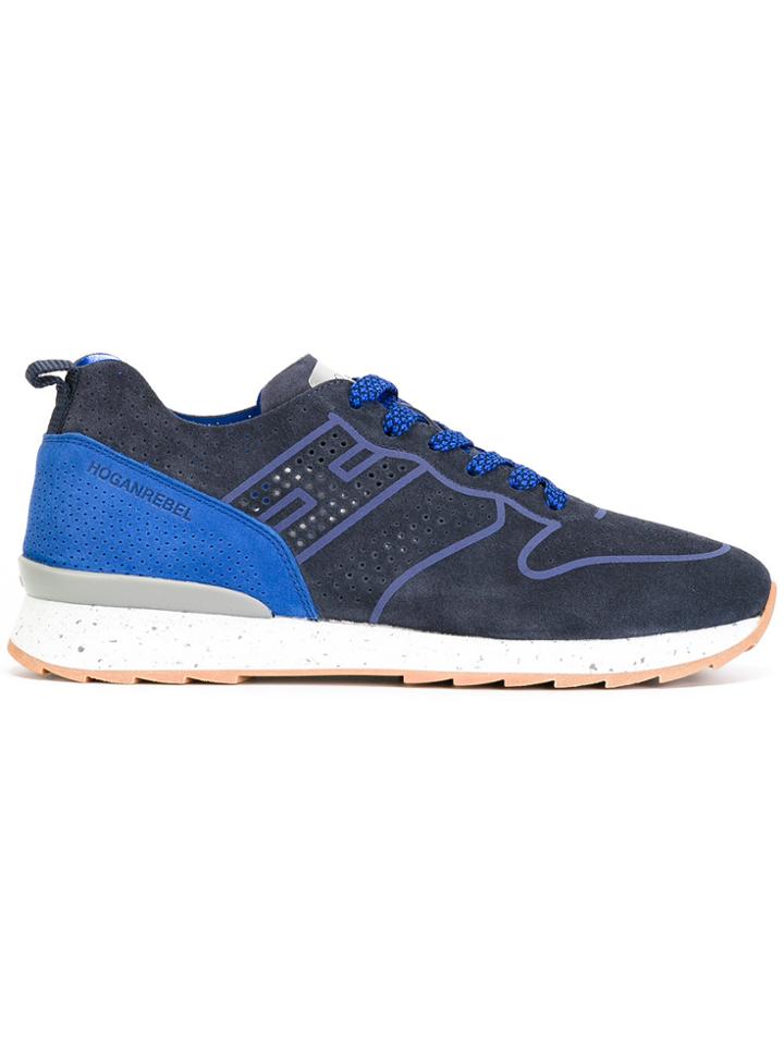 Hogan Rebel Lace Up Trainers - Blue
