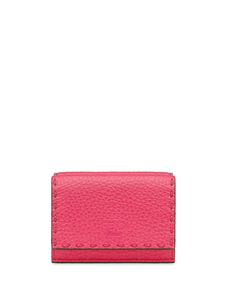 Fendi Selleria Micro Tri-fold Wallet - Pink