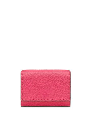 Fendi Selleria Micro Tri-fold Wallet - Pink