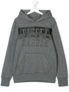 Diesel Kids Printed Hooded Sweatshirt - Grey